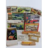 A quantity of Airfix and other scale model kits in boxes, a/f,