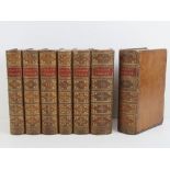 Books; 'Mr Collins's Peerage of England' seven volumes dated 1768, leather full bound.