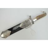 A WWII German Rad Mans dagger marked GES