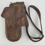 A Boer War brown leather saddle bag with