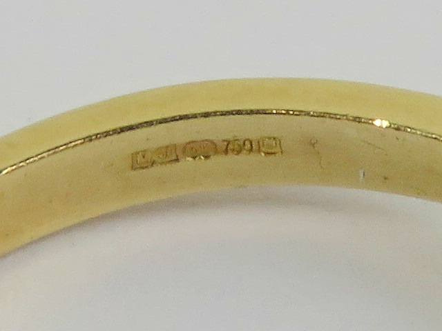 An 18ct gold and diamond solitaire ring, - Image 2 of 2