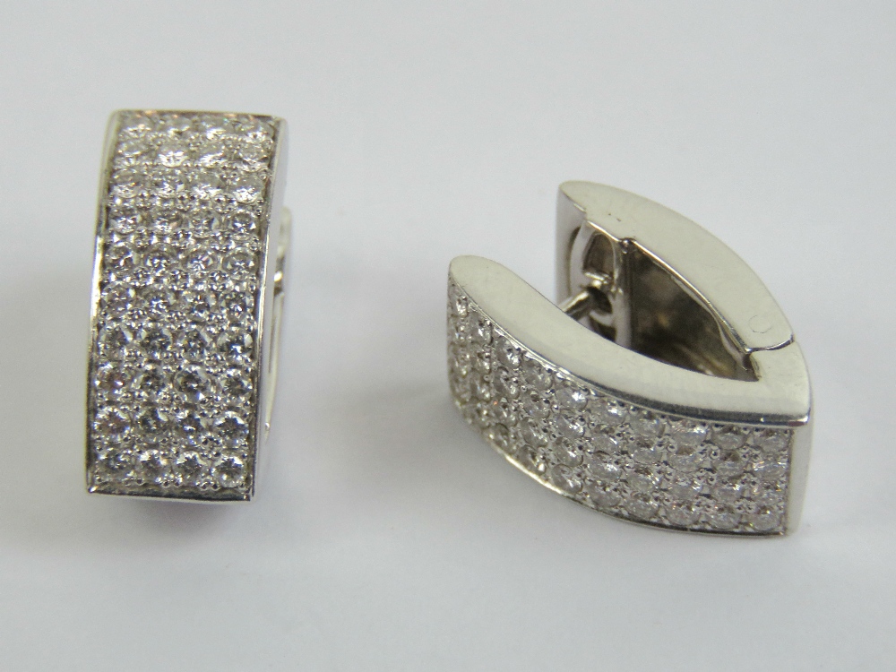 A pair of 18ct white gold Casa Gi earrin