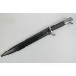 A WWII German Mauser K98 rifle parade bayonet,