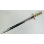 A late 18th Century British double barrelled constabulary carbine sword bayonet,