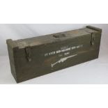 A WWII British Military issue Sten sub-machine gun transit chest,