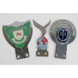 RAF WWII & Later - A group of three related enamelled chrome car badges c1940s-1950s;