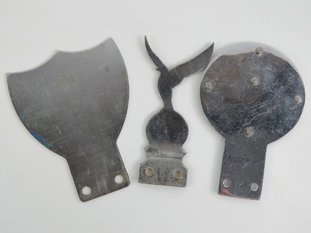 RAF WWII & Later - A group of three related enamelled chrome car badges c1940s-1950s; - Image 3 of 3