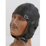 RAF Inter-War Flying Helmet - A good Military or Civil Aviators' flying-helmet by Lewis of London