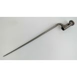 A British and Colonial Military issue Martin Henry triangle bladed socket bayonet,