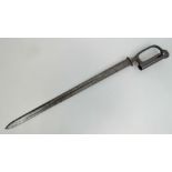 An East India Company Miners & Sappers 1830-49 socket sword bayonet, blade measuring 22",