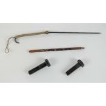 A quantity of WWII British SOE covert items, including; two secret message bolts ,