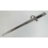 A Turkish / Ottoman Empire Peabody made Martini Henry NCO's rifle sword bayonet having straight