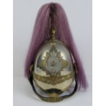 A Westminster Dragoons Second County of London Officer's helmet having a gilded number 2 and the