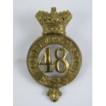 A British 48th Regiment Glengarry badge, Northamptonshire Regiment, measuring 7cm high.