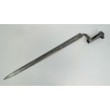 An Austrian Military model 1840-67 Jager rifle sword socket bayonet. Blade measuring 58.5cm.