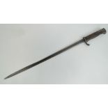 A German G98 Mauser 1998 Stritgewere stiletto sword bayonet dated 1916. Blade measuring approx 50.