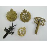 A quantity of badges including RAF and an early SS commando badge.