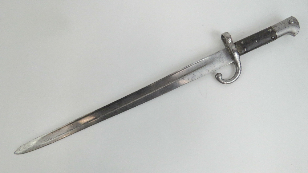 A Turkish / Ottoman Empire Peabody made Martini Henry NCO's rifle sword bayonet having straight - Image 2 of 4