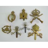 A quantity of badges including; Royal Corps of Signal, Physical Training, Intelligence Corps,