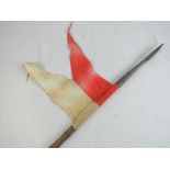 A WWI British Cavalry lance, made from bamboo with triangle pointed tips,