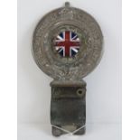 A vintage Royal Automobile Club Association badge number 86530 having central enamelled Union Jack