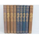 Nine volumes of Robert Louis Stevenson novels forming the Tusitala edition c1925.