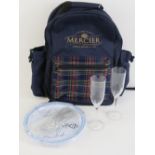 A Mercier champagne branded backpack complete with bottle holders,
