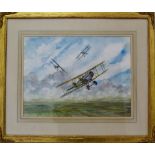 “The Last Encounter 1917” An original watercolour, signed by well known artist and caricaturist,