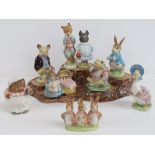 Nine Beatrix Potter Beswick F.