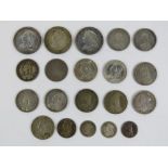 A quantity of Victoria full silver coinage including florins, shillings, etc, 3.6ozt.