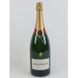 A single display magnum of Bollinger champagne (empty).