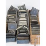 A large quantity of late 19th century lantern slides featuring various subjects including art,