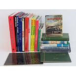 A quantity of assorted contemporary motoring books including Aston Martin and Jaguar themes.