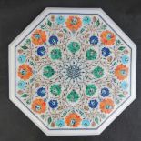 A delightful octagonal Italian pietra dura specimen table top,
