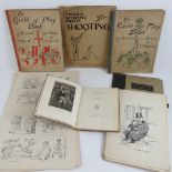 A quantity of books including 'The Testament of Beauty', 'Caricatures by Lowe',