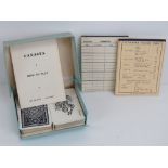 An original vintage boxed Canasta set with scoring cards and twin pack of playing cards,