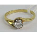 An 18ct gold diamond solitaire ring,