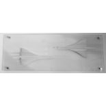 “Atlantic trip - jetstream” Concorde toughened glass artwork By renowned artist, painter, sculptor,