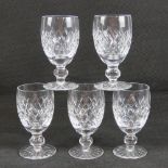 A set of four Waterford crystal glasses