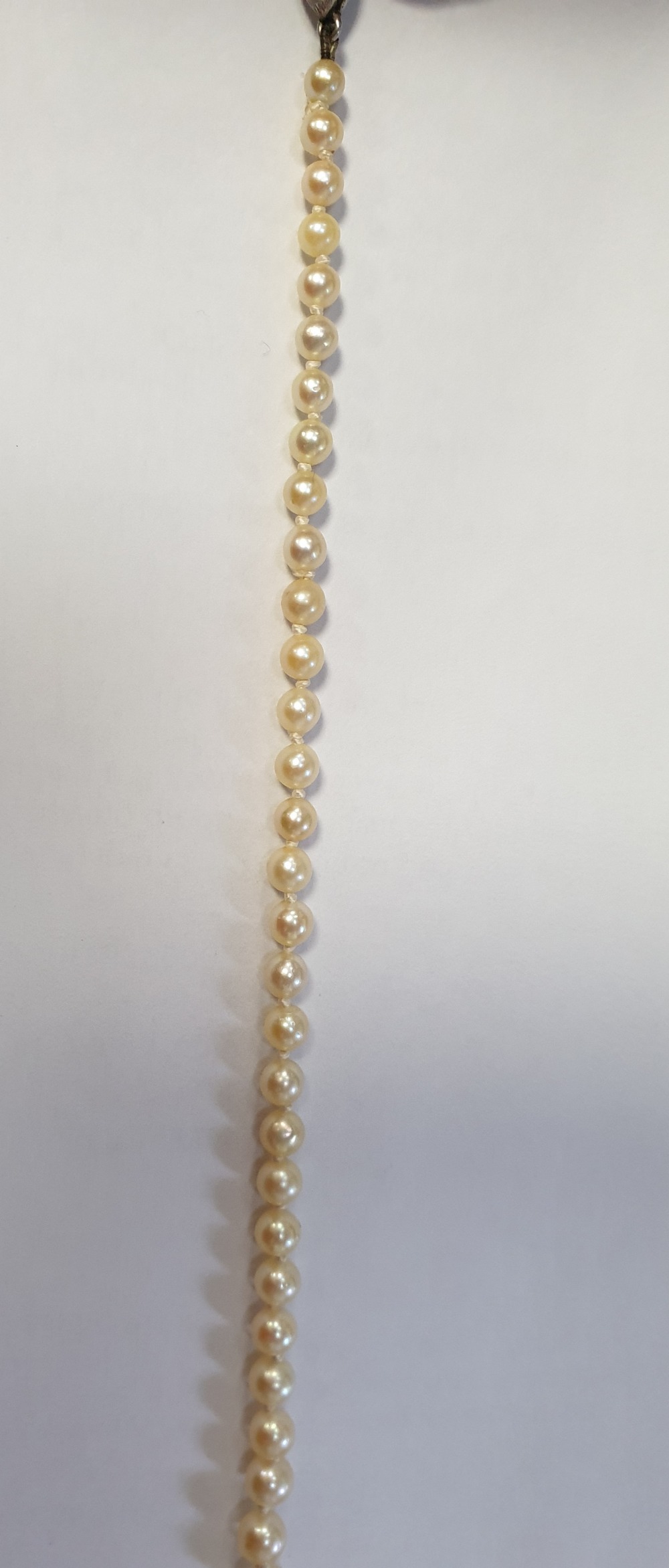 A single strand cultured pearl necklace - Image 3 of 5