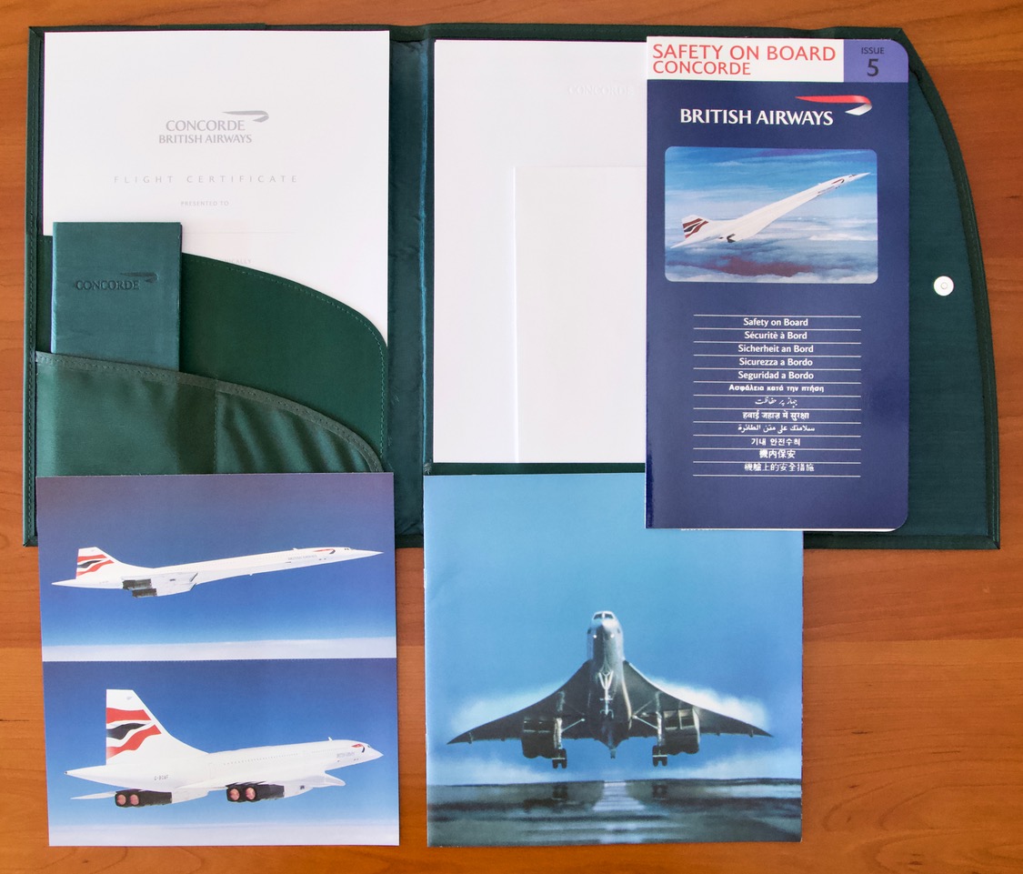 Concorde Flight Folder British Airways +
