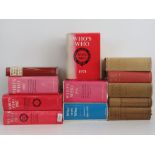 Books; a quantity of editions of 'Whos W