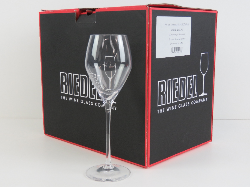 A box of six new and unused Riedel champ