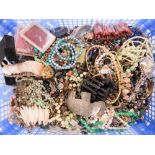 An extensive collection of costume jewel