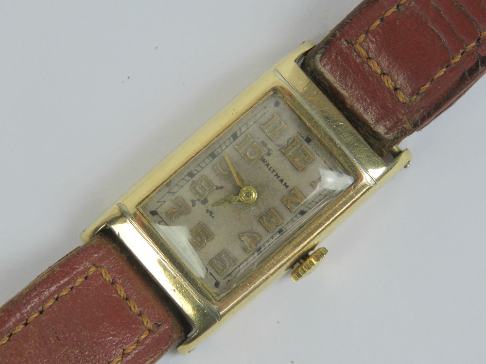 A c1934 Waltham Tank watch 737 Grade L-7