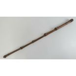 An antique briarwood walking stick, prob