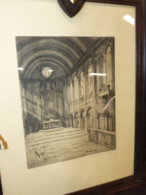 CAMBRIDGE COLLEGE. A SET OF FIVE OAK FRAMED ETCHINGS, EACH PENCIL SIGNED GERTRUDE HAYES TOGETHER - Image 6 of 16