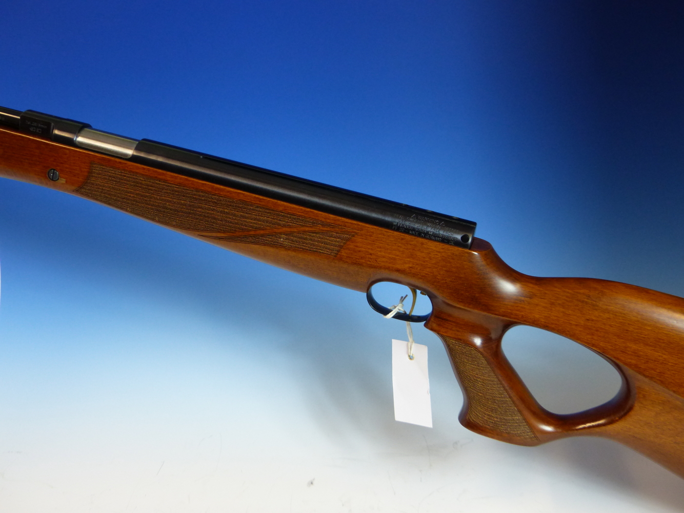 WEIHRAUCH HW97K AIR RIFLE 0.20 SERIAL No.2023380 WITH THUMBHOLE STOCK.