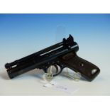 WEBLEY PREMIER AIR PISTOL 0.22 SERIAL No.1905 IN SOLID CASE.