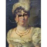 EARLY 19th.C.FRENCH SCHOOL. PORTRAIT OF A LADY, OIL ON CANVAS. 40 x 33cms.